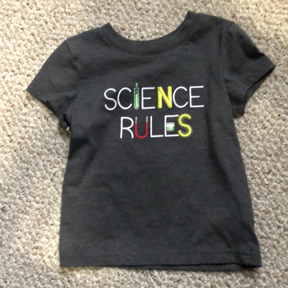 “Science Rules” grey T-shirt